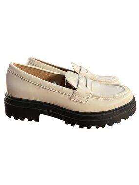 A New Day Women's Chunky Sole Loafers Cream Size 9.5W